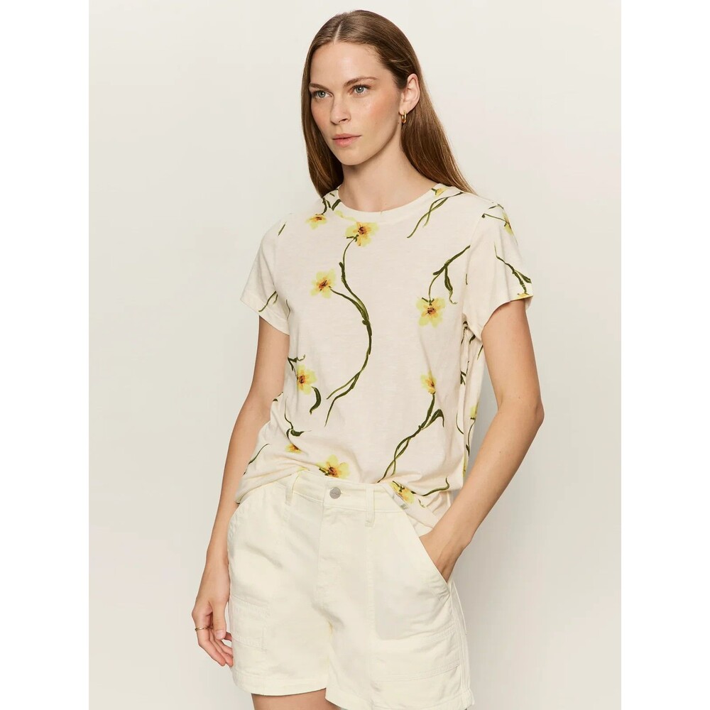 Sanctuary The Perfect Tee Top Shirt Blouse Lemon Meadow Organic Cotton XS NEW
